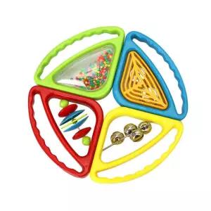레인보우 삼각 탬버린 아기악기 4종세트 유아완구