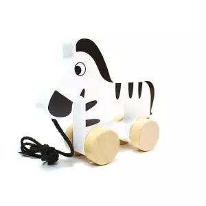 유아원목 끌고다니는 얼룩말 걸음마보조기 영아놀잇감
