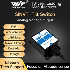 WitMotion SINVT 이중 축 (0-5V 출력 -90 도) 전압 디지털 틸트 각도 AHRS 경사계 진동 방지 (IP67)