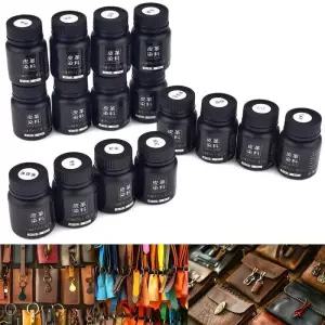 가죽염색약 페인트 복원제 16색상 30ml 가죽 염료 Diy 수제 암소 야채 무두질 알코올 물 한 세트
