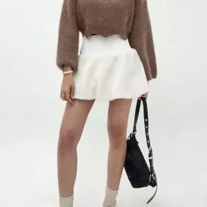 여자 겨울 후리스 양털 하이웨스트 밴딩 미니스커트