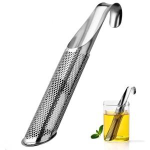스테인리스강 차 주입기  파이프 디자인 머그잔용 금속 채반 Puer Tea 허브 도구 액세서리 팬시 필터