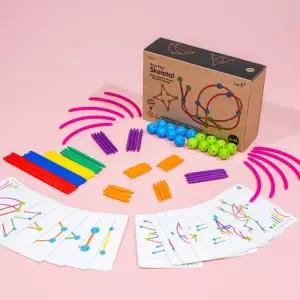 [EDX] 비지플레이-스켈레탈60피스 활동카드 3D 입체 도형 수학교구 창의 수학