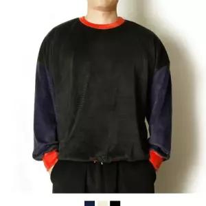 KING 커플시밀러룩 밍크 배색맨투맨