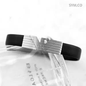 알마니 EGS3075 독수리 엠블럼 레더 스트랩 남자 가죽 팔찌 d