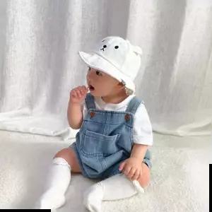 유아멜빵바지 트윈룩 블라블라 아기멜빵바지 데님 아동 티셔츠 반바지멜빵세트