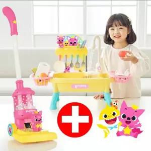 [핑크퐁]말하고 노래하는 핑크퐁 청소기+핑크퐁 설거지놀이 싱크대