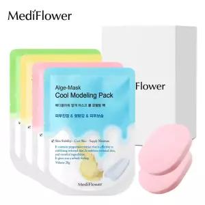 [메디플라워] 일회용 모델링팩 버라이어티팩 (쿨+콜라겐+비타민+어성초쑥 28g+해면x2)