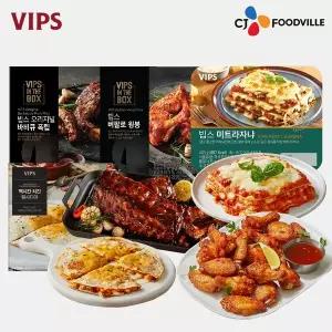 [VIPS] 빕스 클래식 콤보 세트 3호(오리지널 폭립 1개+미트 라자냐 1개+멕시칸 치킨 퀘사디아 1개+윙봉 ...