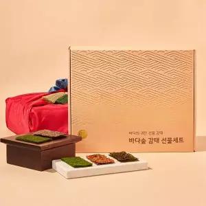 종합 선물세트 3호 구운감태4봉생감태4봉양념뱅어1봉매일먹어도맛있는구운김2봉불에살짝구운김 2...