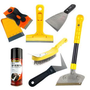 스크래퍼 모음전 / 인덕션 유리창 벽지 스티커 청소 스크레퍼 스텐헤라 끌칼 껌 제거 리무버 철 브러쉬