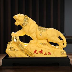 (국내오늘주문 -내일도착)2025년 풍수인테리어 돈들어오는 사금황금호랑이 장식품거실 침실 사무실