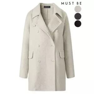 [하프클럽/머스트비]여성 울 블렌드 더블 하프코트