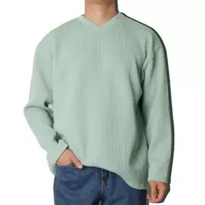 [프로셀러] 남성 V넥 니트 대학생 캐주얼 데일리룩 민트색 티셔츠
