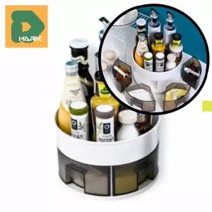 회전 양념통정리대 수납 360도 소스 돌아가는 주방 2단 정리 렉 조미료 식탁 보관 병 트레이 선반 양념