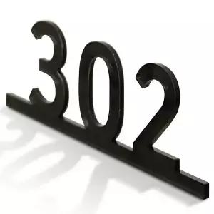 심플라인 ZGS045R9 블랙 호실판 1P 현관 번호판 문 호수판