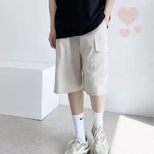 남자 카고 반바지 밴딩 휴가룩 비치웨어 작업팬츠 스포츠기능 통기성 건빵