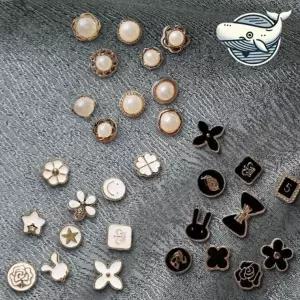 옷고정 자석 브로치 10p 노출방지 뱃지 배지 진주