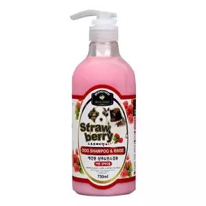 [하프클럽/알티피아]반려견 750ml 딸기 샴푸린스 뉴벨벳