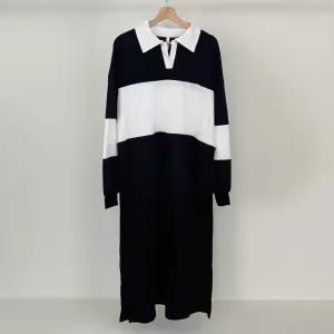 모리루즈배색카라원피스 GOQ735M403 빅사이즈 사이즈에서 자유로운 그녀~