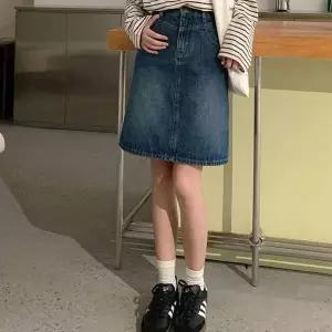 [하프클럽/셀러허브_여성트랜드패션]여자 하이웨스트 미니스커트 데님 세