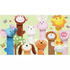 영유아용 헝겊 삑삑이동물 막대인형 10종 어휘력향상 행복완구 자극놀이