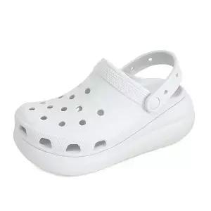 [크록스]클래식 크러쉬 여자 플랫폼 클로그 샌들 슬리퍼 라이트그레이 207521-1NK 911490