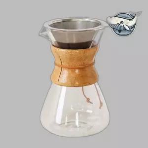 세련된 우드핸들 드립포트 0.8L 고급스러운