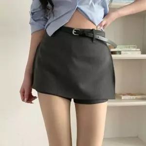 [옷자락]여자 봄 가을 데일리 벨트 미니 치마바지