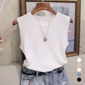 라운드 인기 골지 민소매티