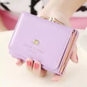 여대생 교통 카드 미니 반지갑 하트 장식 수납 케이스 가죽카드지갑카드포켓