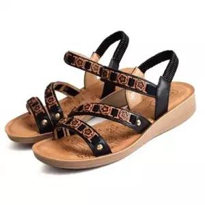 [하프클럽/]플라워 인기 밴딩 스트랩 여성샌들 감성 통굽 여름신