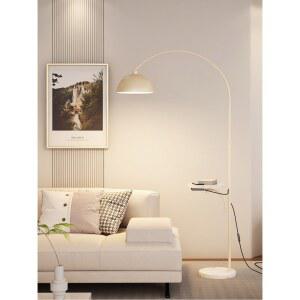 샤크팡활장스탠드 분위기 램프 조절 낚시등 SF 무드등 원목 인테리어 깃털