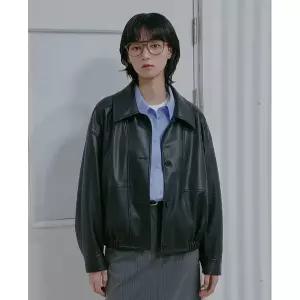 갤러리아 [LAP]박시 카라 페이크레더 점퍼 (AS1LZ260)