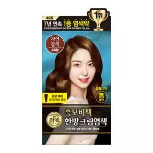 리엔 흑모비책 한방 크림 염색약 자연갈색 120g .