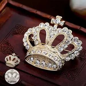 패션 크라운 브로치 왕관 브로치 뱃지 2종 WA0196