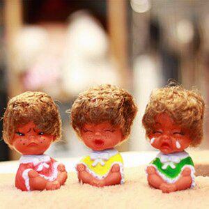 못난이 삼형제 미니 장식 인형 꼽슬머리 