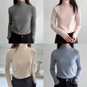 겨울목폴라-기모티셔츠/목티/여성티셔츠의류/롱티/폴라티