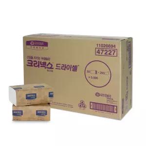 유한킴벌리 드라이셀 천연펄프 핸드타올 F250 5000매 47227 손 휴지 티슈 페이퍼타올