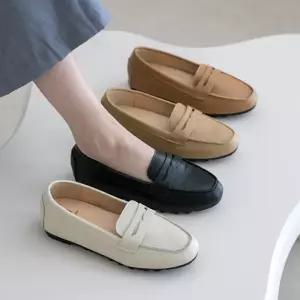 [분홍코끼리](가죽천재) 심쿵 심플 가죽로퍼(3cm)