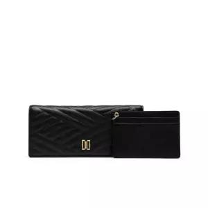 [롯데백화점]닥스 액세서리 [CARLISLE] 블랙 DD 로고 엠보싱 장지갑 DCWA1E212BK