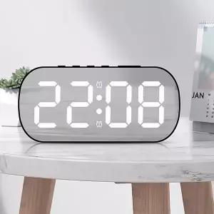 focus 롤링팝 미러클락 LED탁상시계 듀얼알람 무소음 온도 습도