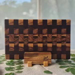 나무도마 엔드그레인 원목 플레이팅 캄포 애쉬 월넛 도마