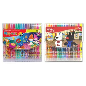 문교 샤프식 색연필 16색 미술 문구 학용품 교구 스케치북 유아 놀이 초등학교 유치원 어린이집 선물