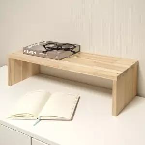 원목 양발이 선반 1단 560 삼나무 ㄷ자선반 틈새 책상정리 공간활용 받침대 미니 수납장 피규어 진열장 주문제작