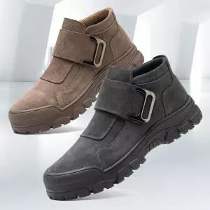 작업화 용접화 천연소가죽 벨크로형 작업화 BG-630 그레이