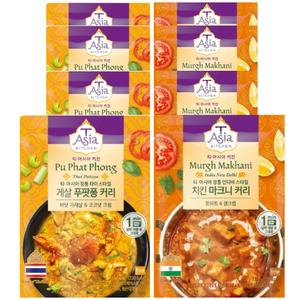 티아시아 게살 푸팟퐁+치킨 마크니 커리 4+4(총 8개)