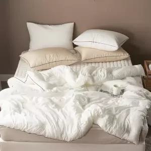 [지베딩] 슈크림 렌징모달 100 향균 옥수수솜 차렵 이불+베개커버세트 싱글/슈퍼싱글 겸용