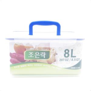 조은락 투명 밀폐용기 김치통 반찬통 보관용기 8L 핸들