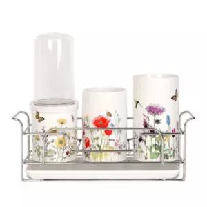 [롯데백화점]골든벨 야생화 3단 수저통+뚜껑